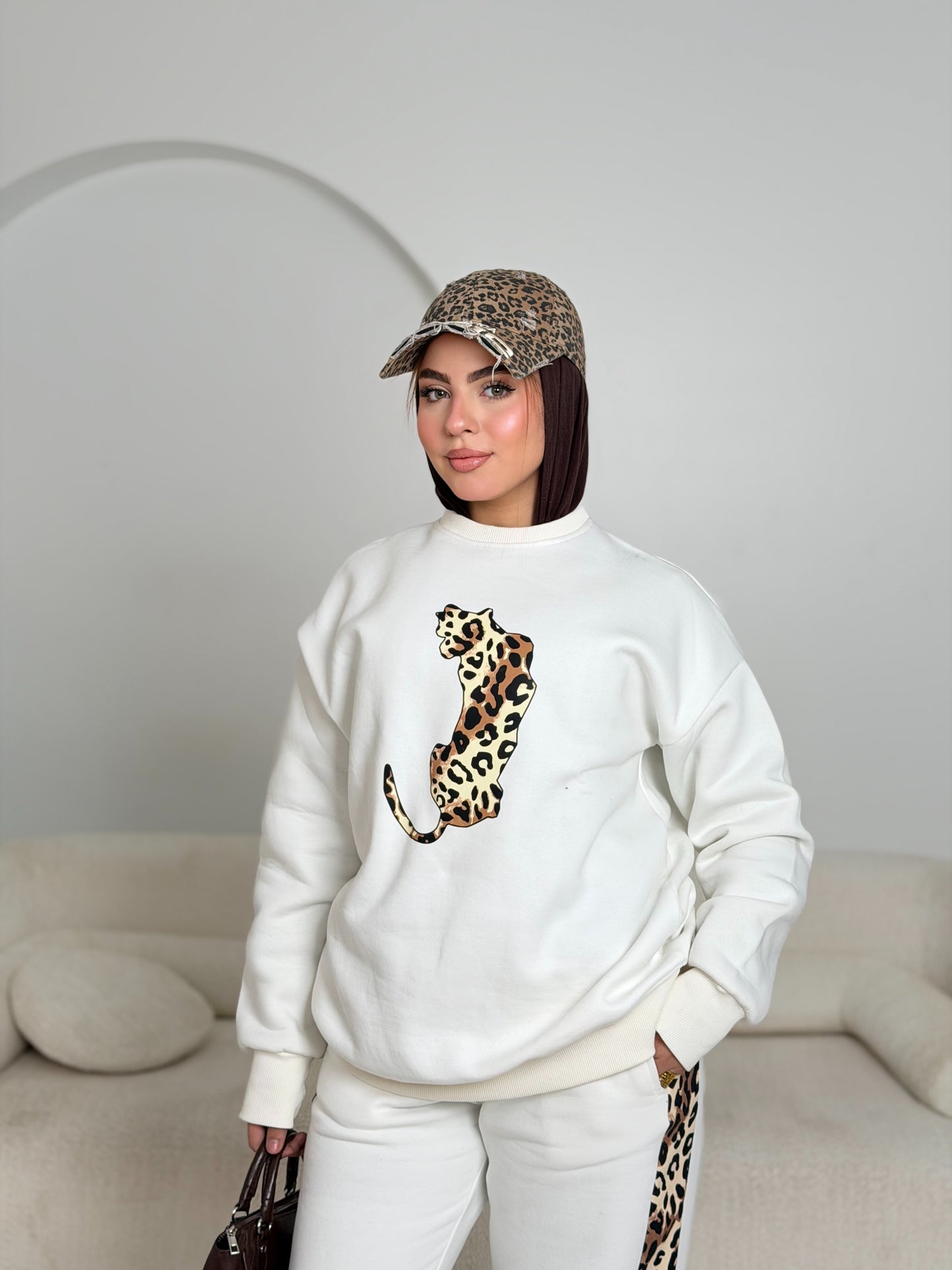 Leopard Winter Suit - Off White