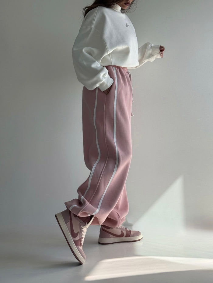 Winter Cotton Wide-Leg - Rose