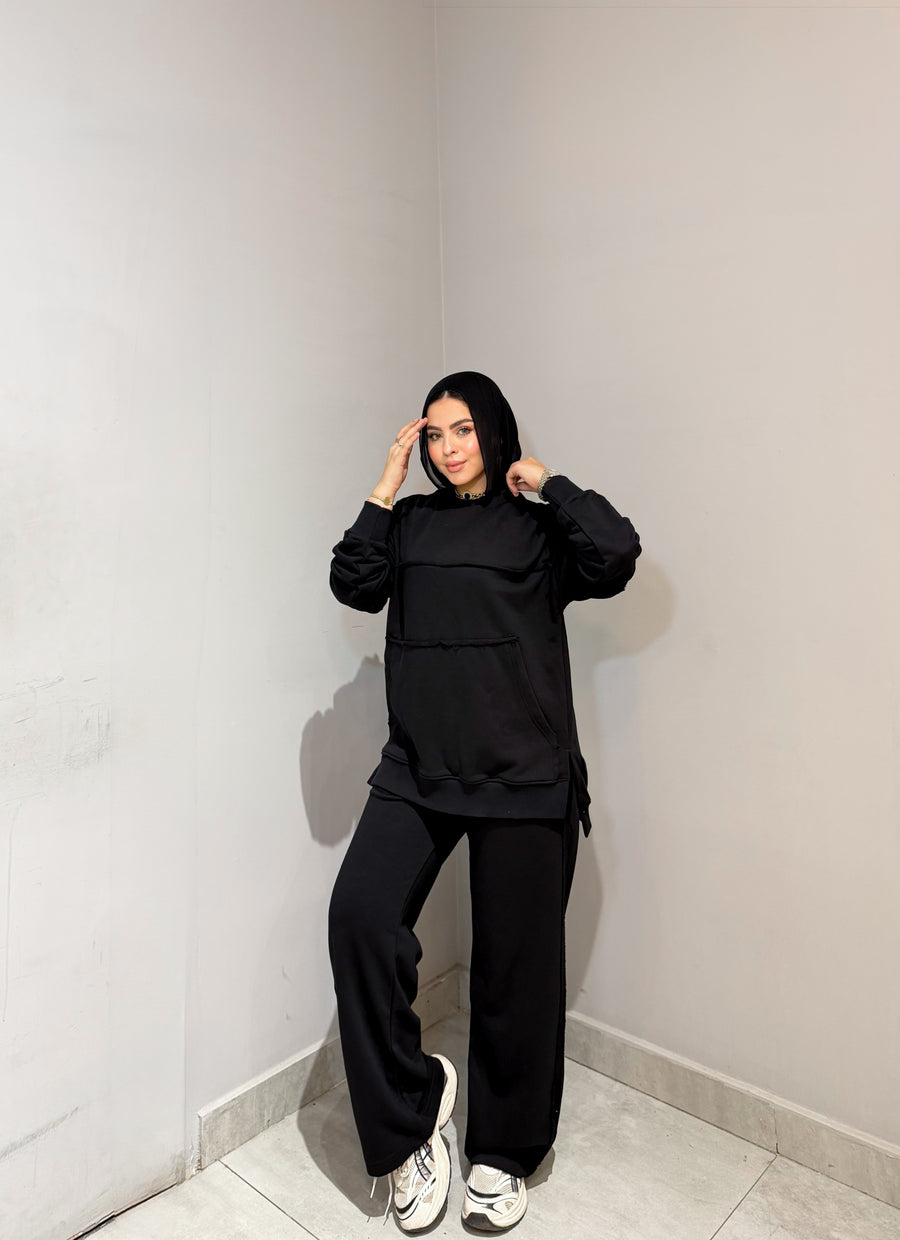 Premium Summer & Fall Cotton Milton - Black