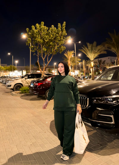 Premium Summer & Fall Cotton Milton - Olive Green