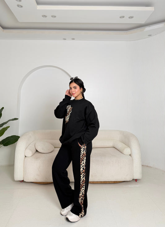 Leopard Winter Suit - Black